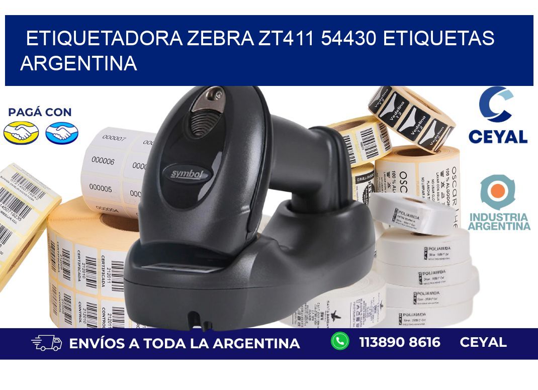 etiquetadora zebra zt411 54430 etiquetas argentina