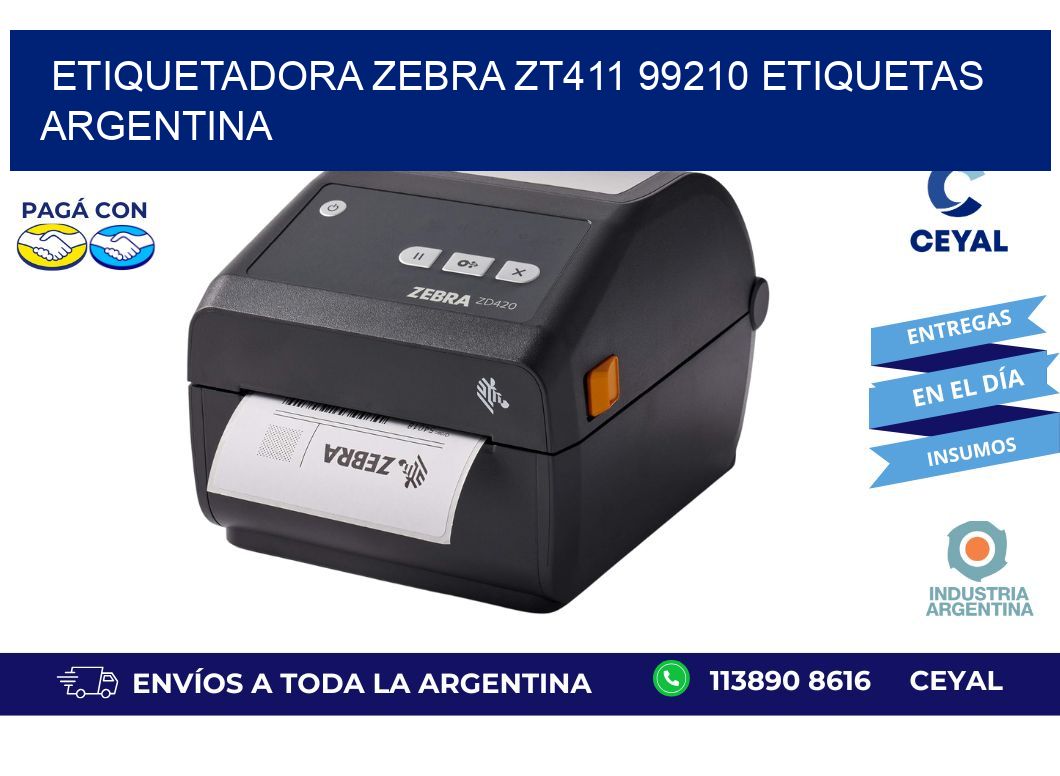 etiquetadora zebra zt411 99210 etiquetas argentina