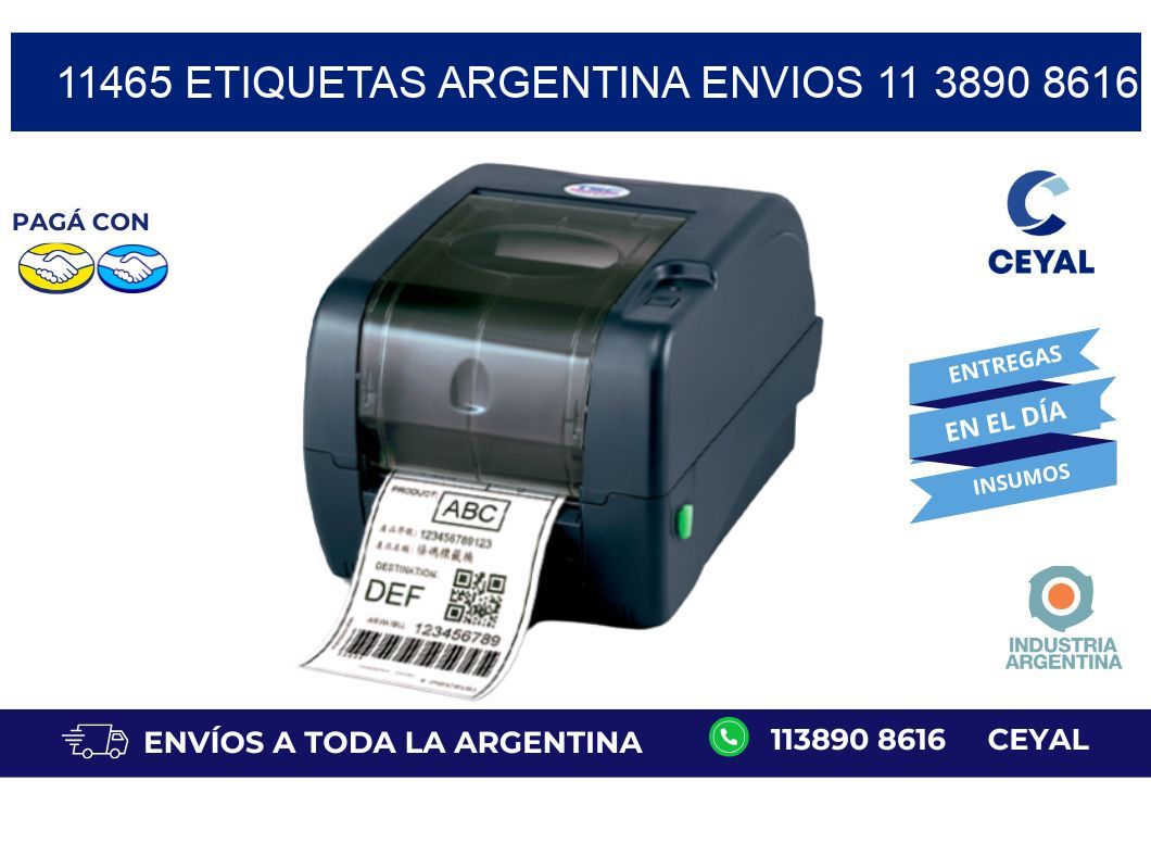 11465 ETIQUETAS ARGENTINA ENVIOS 11 3890 8616
