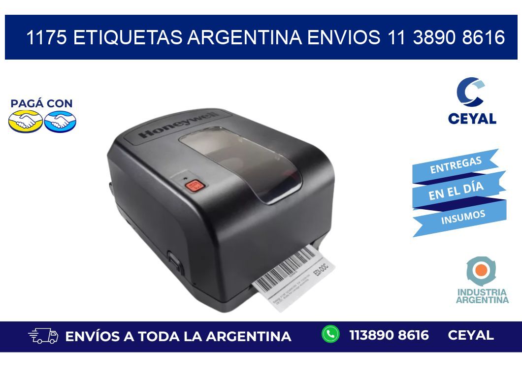 1175 ETIQUETAS ARGENTINA ENVIOS 11 3890 8616