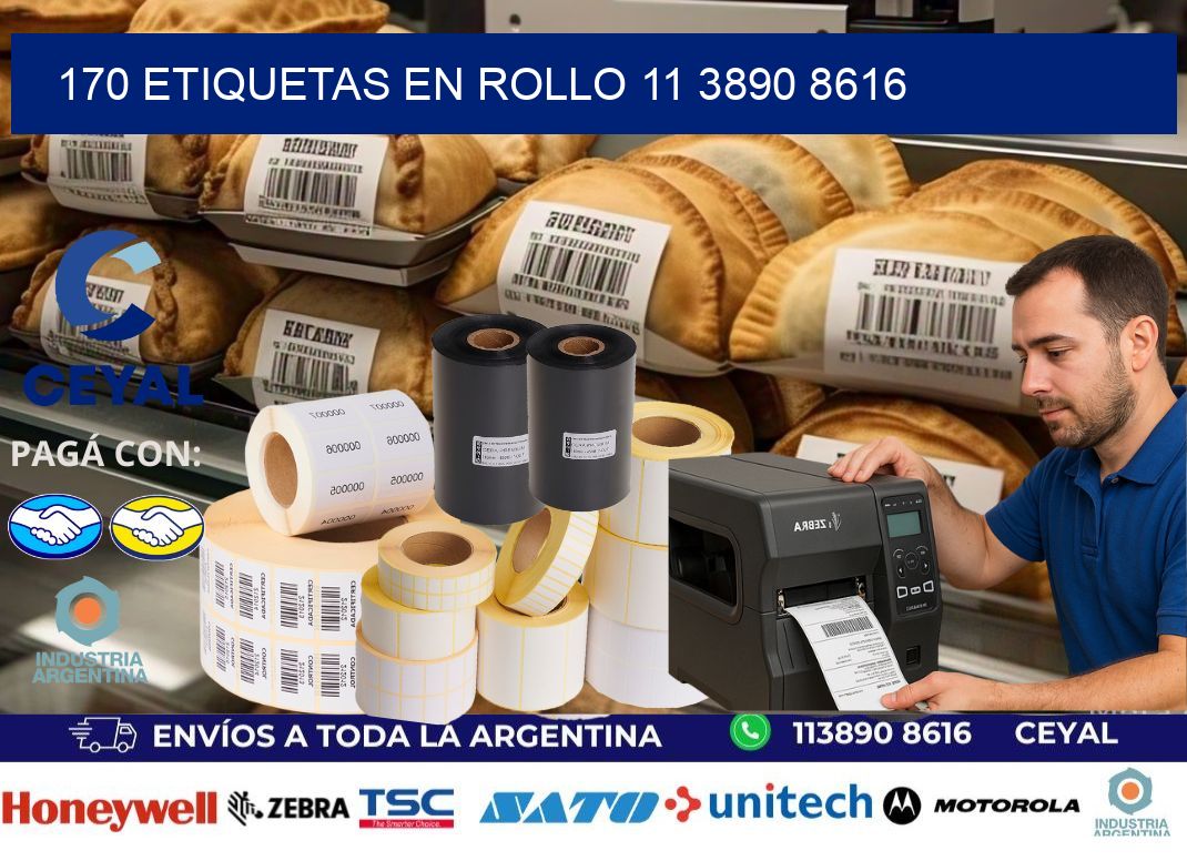 170 ETIQUETAS EN ROLLO 11 3890 8616