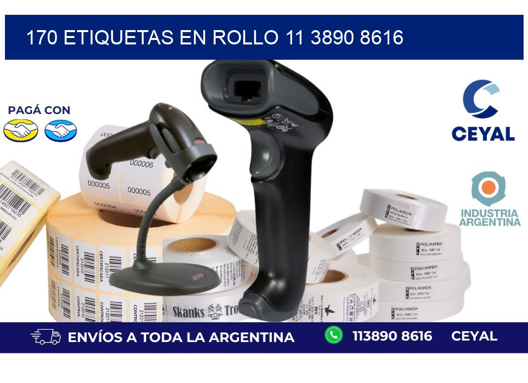 170 ETIQUETAS EN ROLLO 11 3890 8616