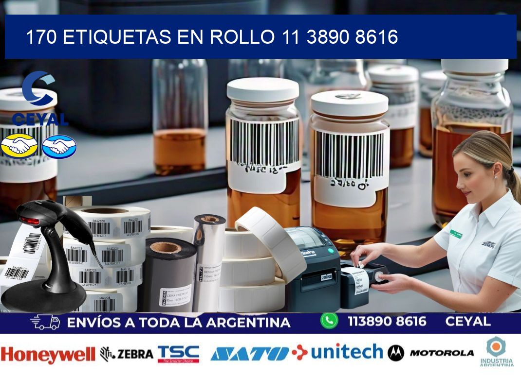 170 ETIQUETAS EN ROLLO 11 3890 8616