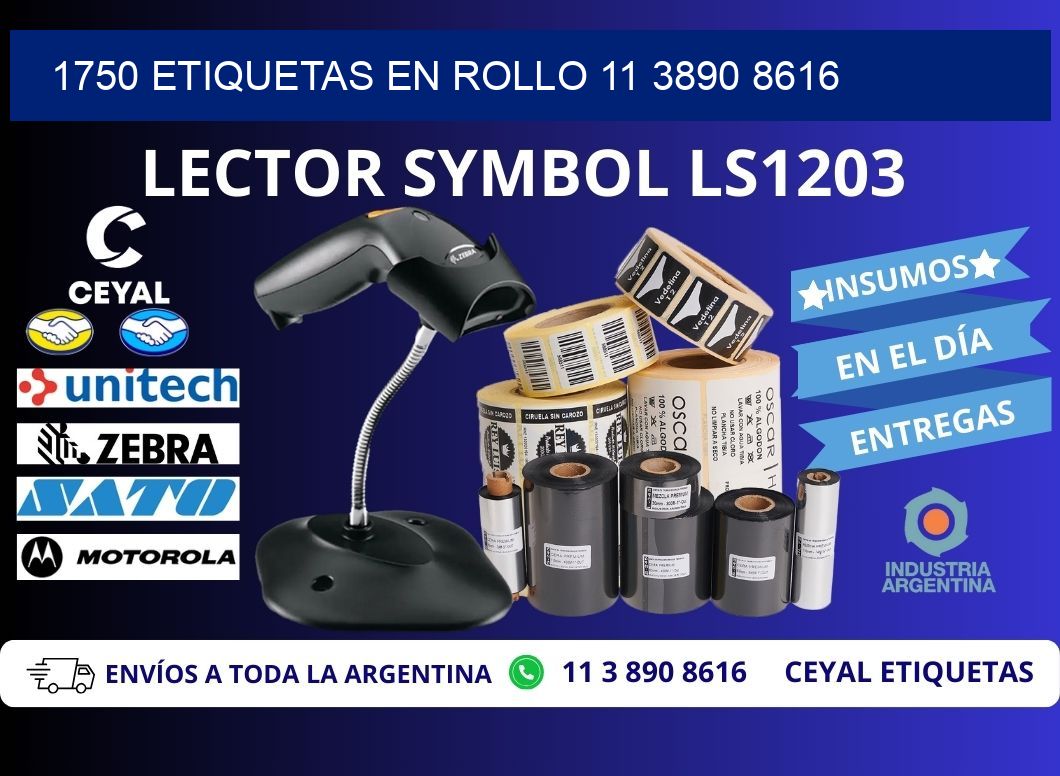1750 ETIQUETAS EN ROLLO 11 3890 8616