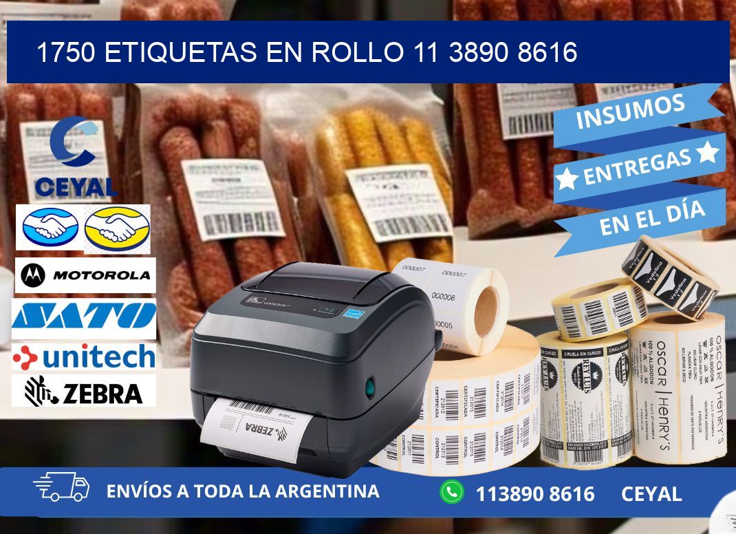 1750 ETIQUETAS EN ROLLO 11 3890 8616