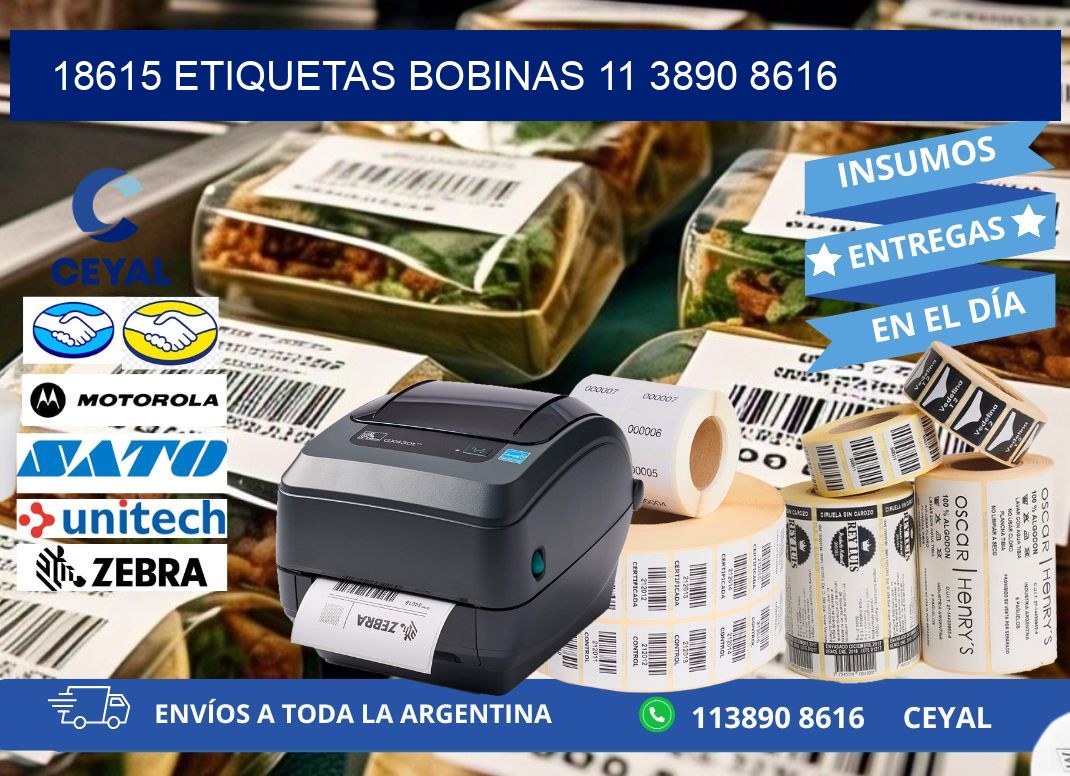 18615 ETIQUETAS BOBINAS 11 3890 8616