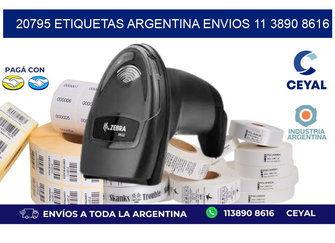 20795 ETIQUETAS ARGENTINA ENVIOS 11 3890 8616