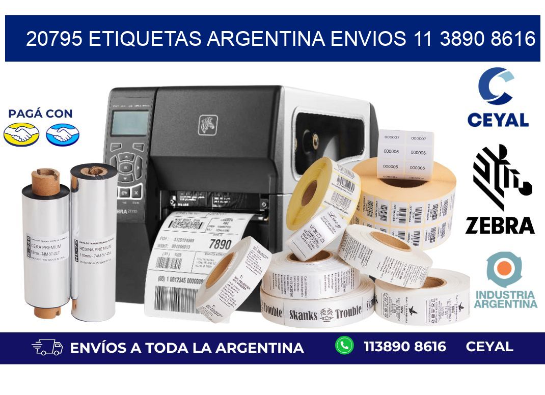 20795 ETIQUETAS ARGENTINA ENVIOS 11 3890 8616