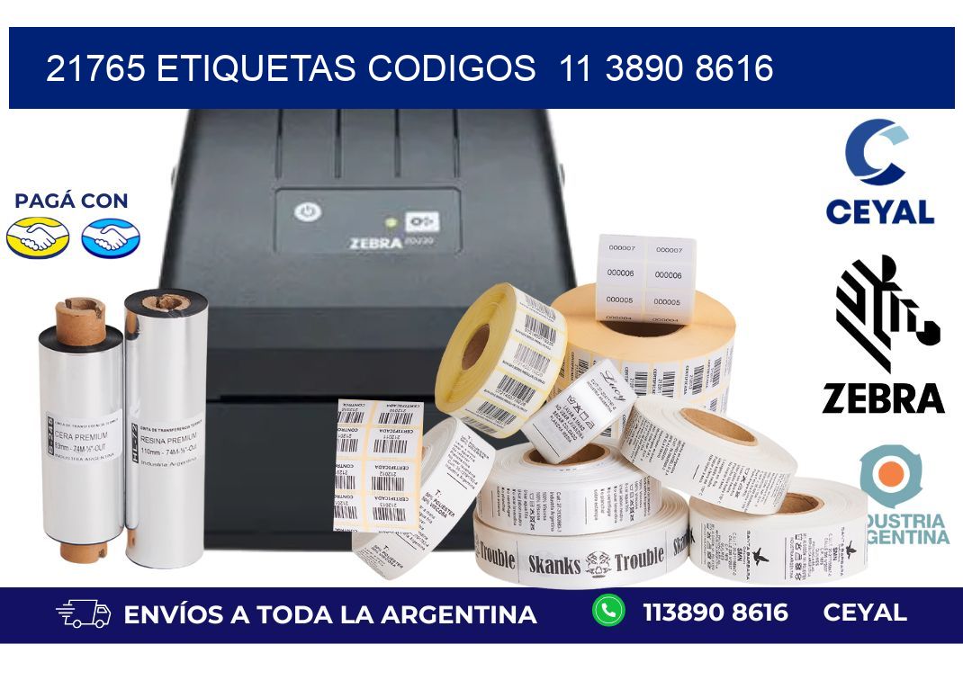 21765 ETIQUETAS CODIGOS  11 3890 8616