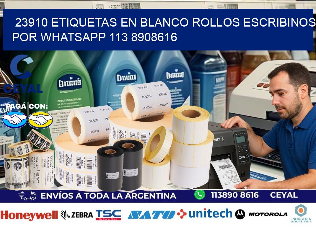 23910 ETIQUETAS EN BLANCO ROLLOS ESCRIBINOS POR WHATSAPP 113 8908616