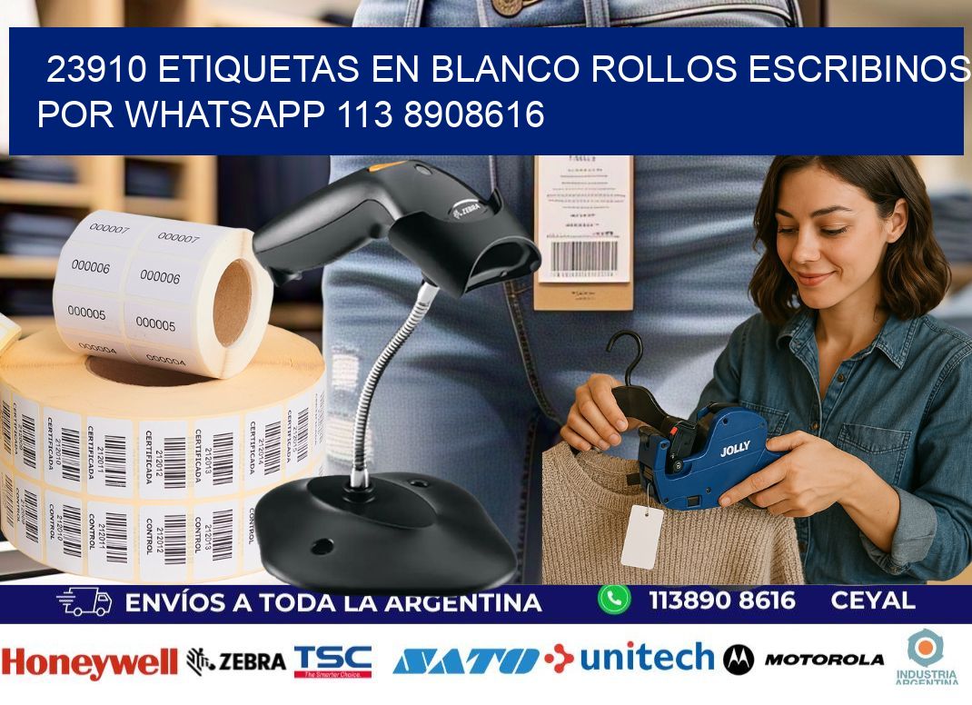 23910 ETIQUETAS EN BLANCO ROLLOS ESCRIBINOS POR WHATSAPP 113 8908616