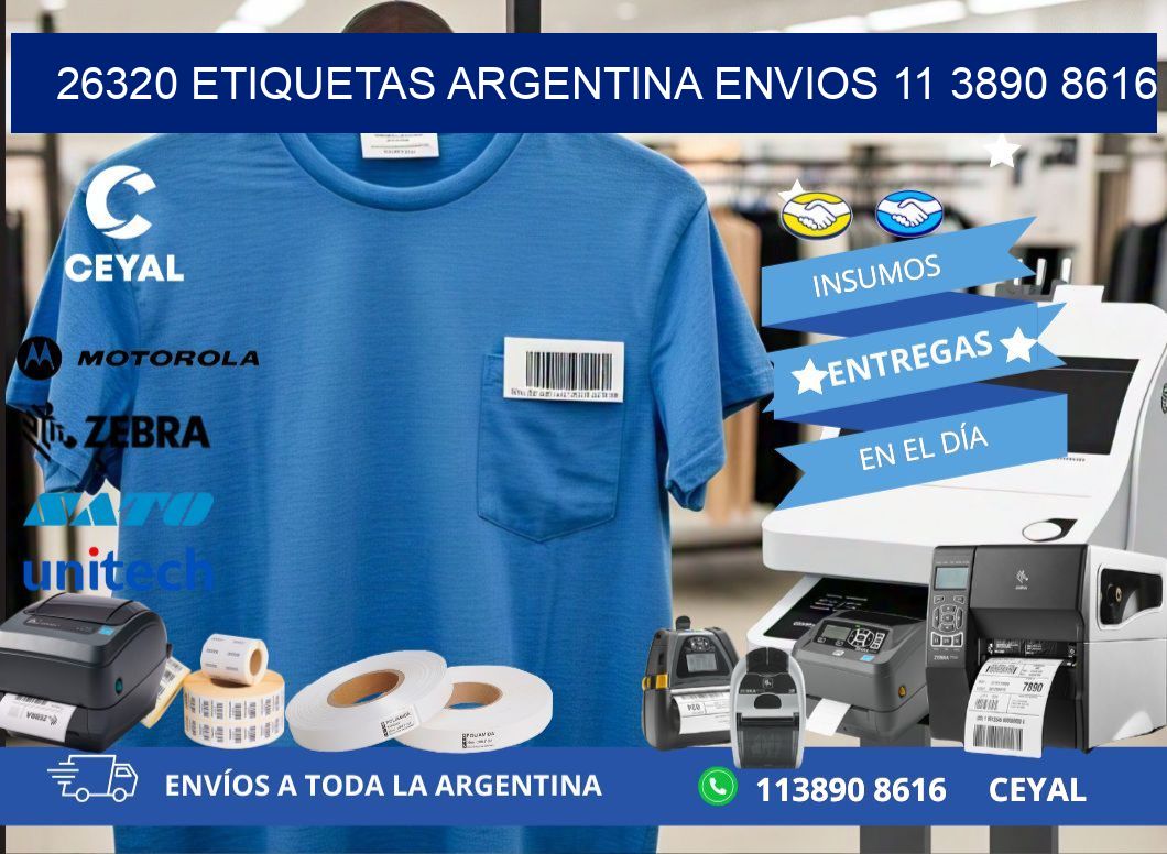 26320 ETIQUETAS ARGENTINA ENVIOS 11 3890 8616