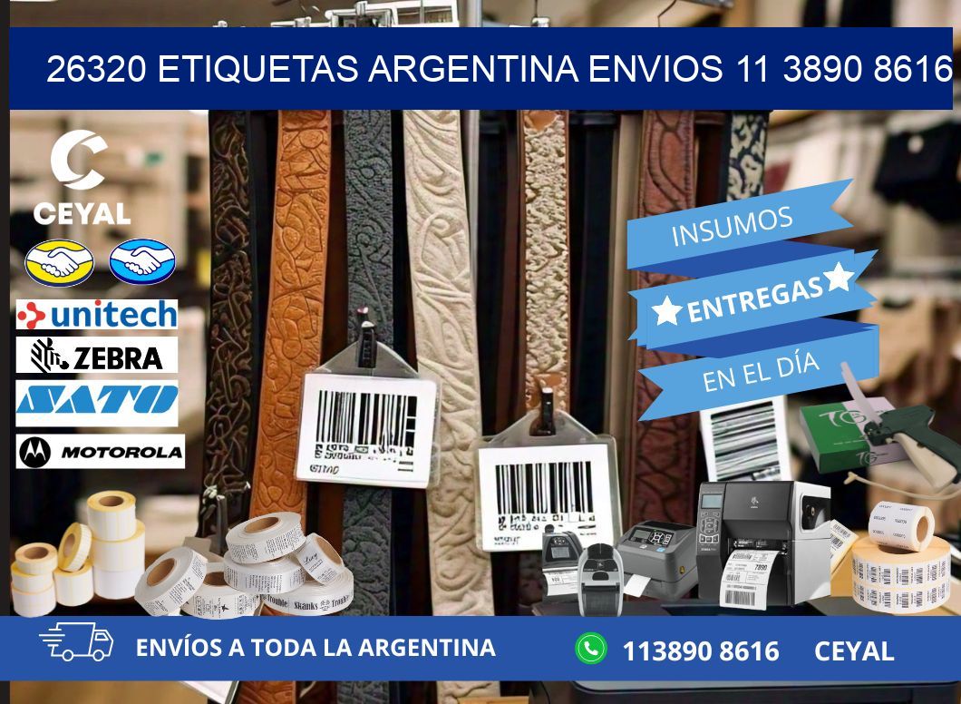 26320 ETIQUETAS ARGENTINA ENVIOS 11 3890 8616