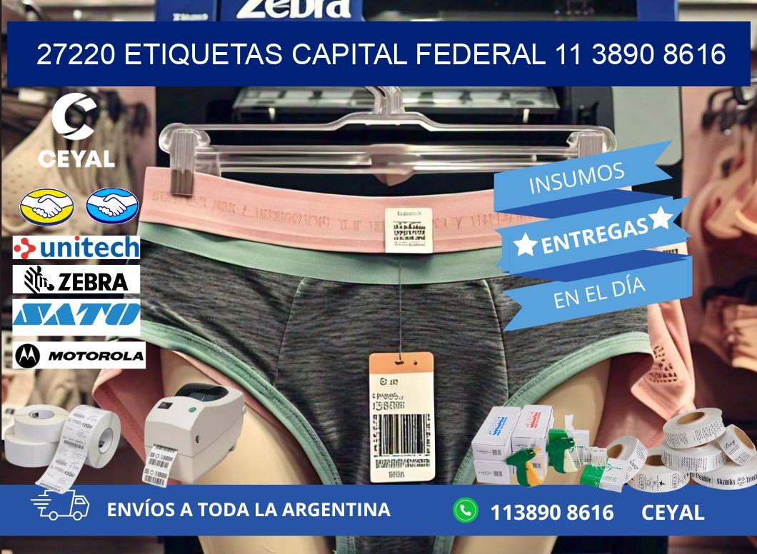 27220 ETIQUETAS CAPITAL FEDERAL 11 3890 8616