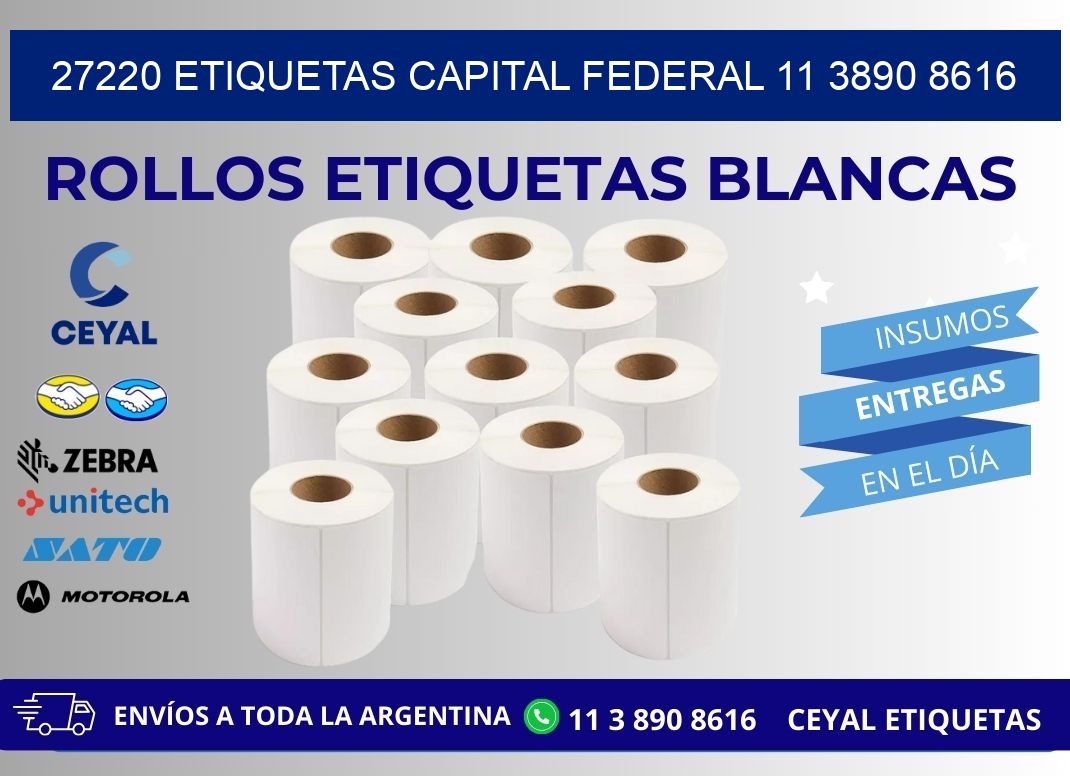 27220 ETIQUETAS CAPITAL FEDERAL 11 3890 8616