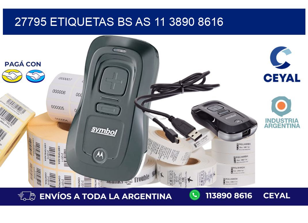 27795 ETIQUETAS BS AS 11 3890 8616