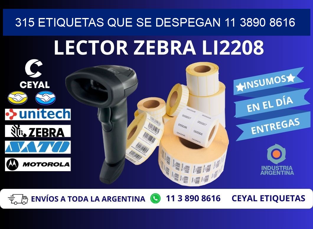 315 ETIQUETAS QUE SE DESPEGAN 11 3890 8616
