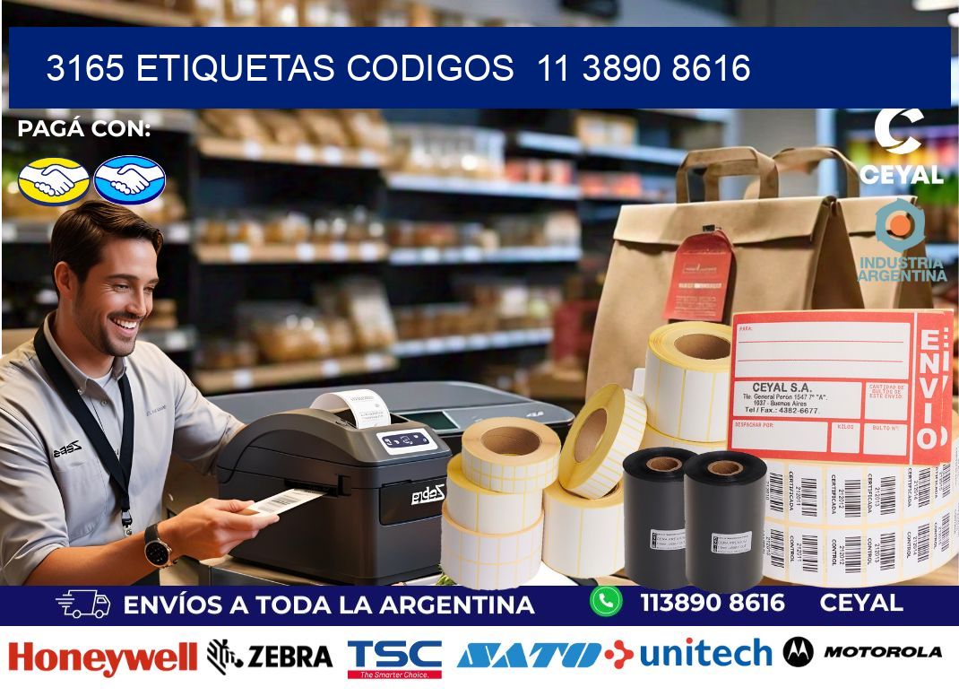 3165 ETIQUETAS CODIGOS  11 3890 8616