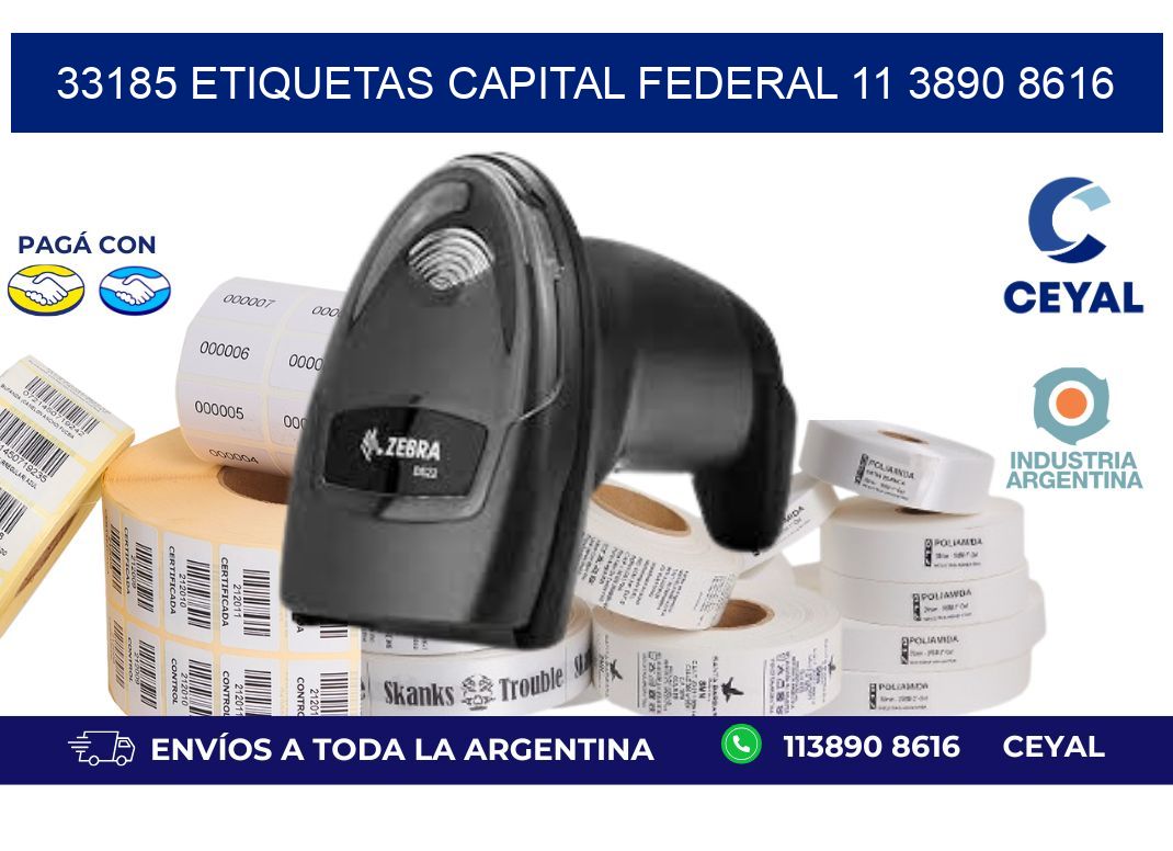 33185 ETIQUETAS CAPITAL FEDERAL 11 3890 8616