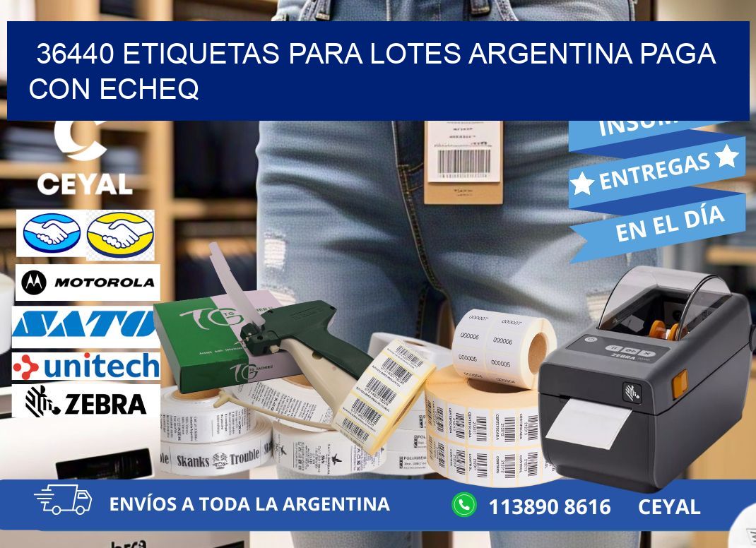 36440 ETIQUETAS PARA LOTES ARGENTINA PAGA CON ECHEQ