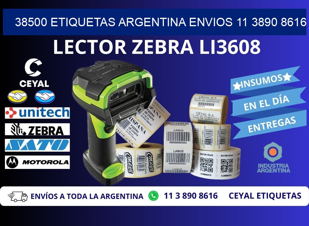 38500 ETIQUETAS ARGENTINA ENVIOS 11 3890 8616