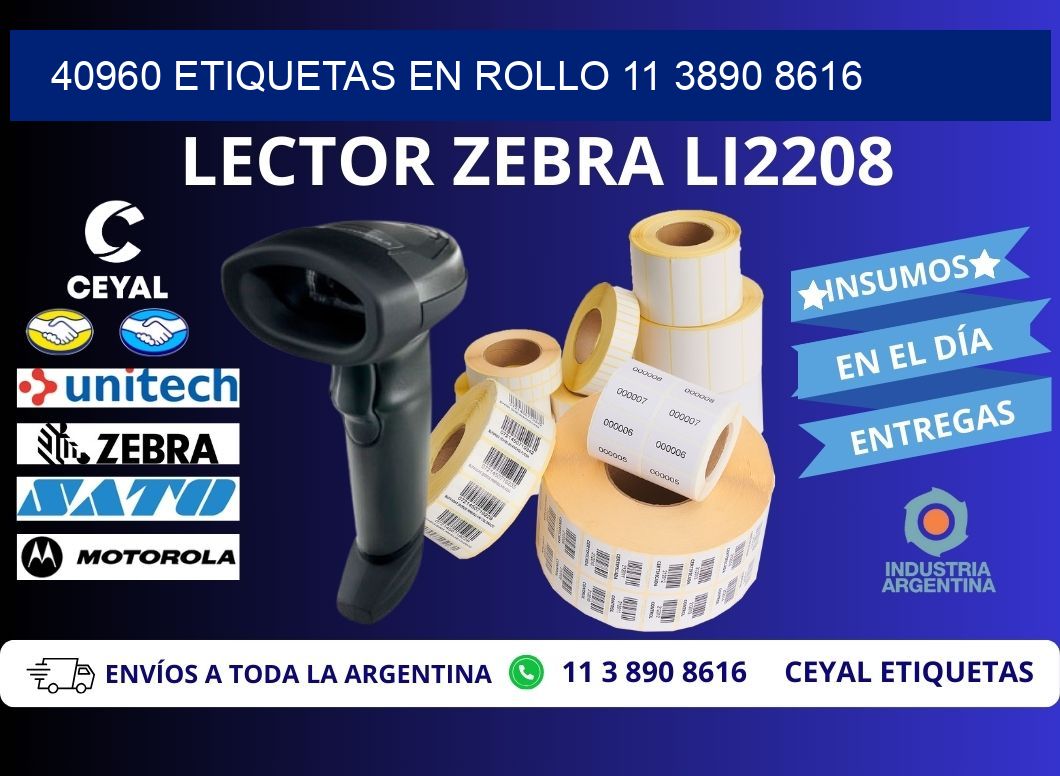 40960 ETIQUETAS EN ROLLO 11 3890 8616