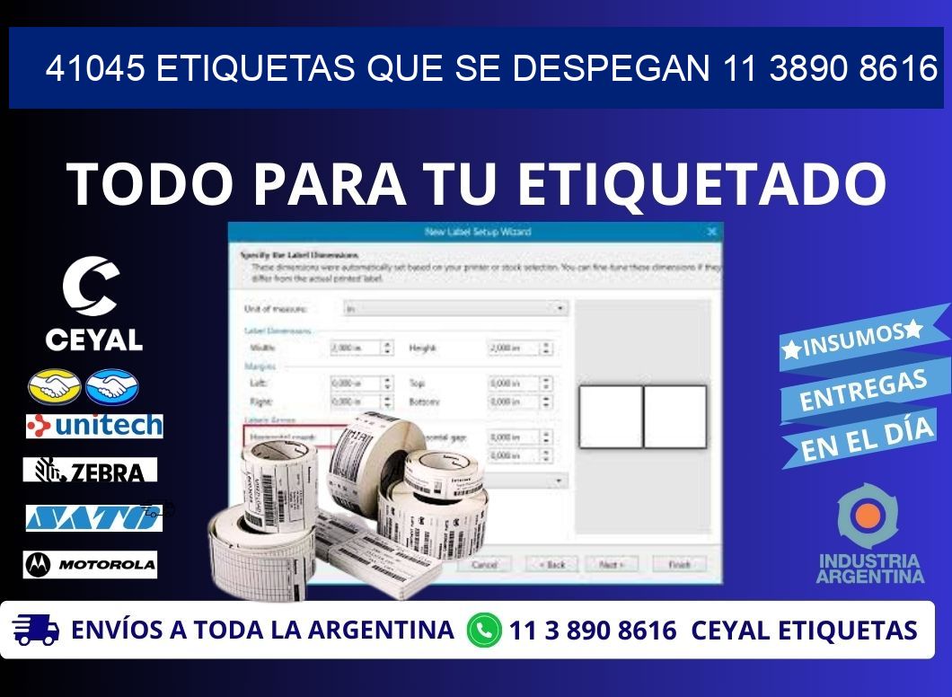 41045 ETIQUETAS QUE SE DESPEGAN 11 3890 8616