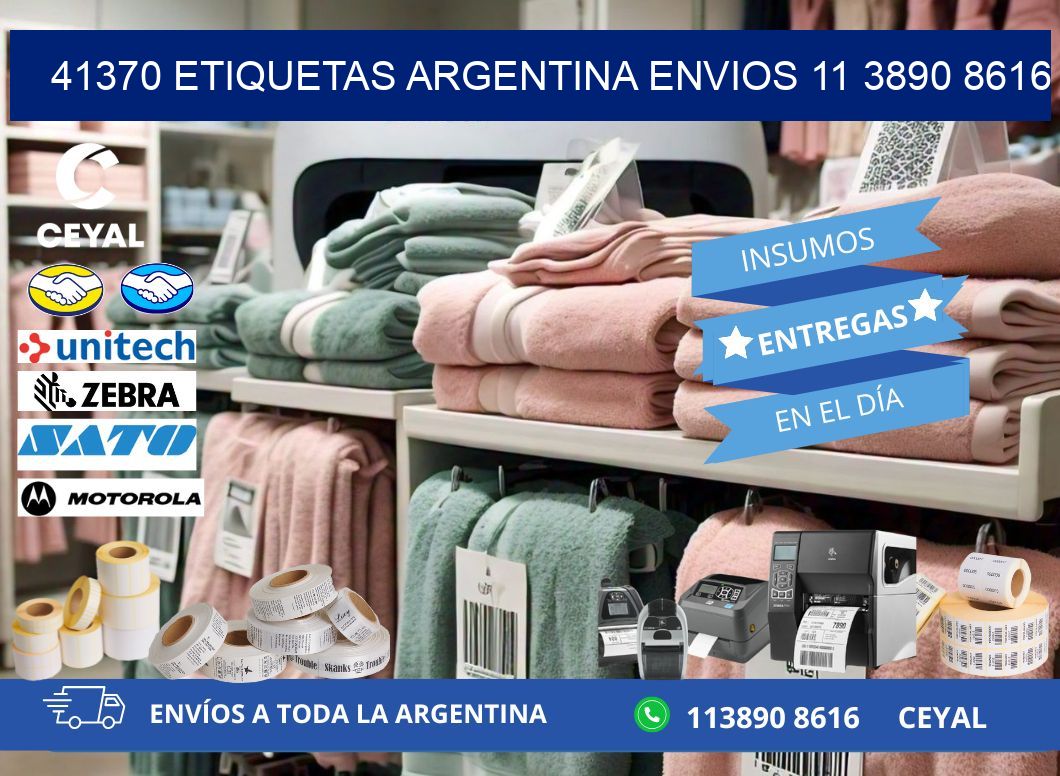 41370 ETIQUETAS ARGENTINA ENVIOS 11 3890 8616