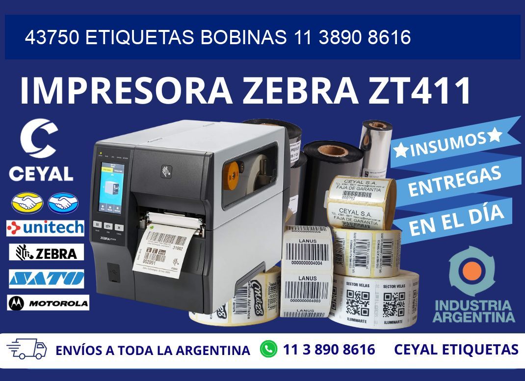 43750 ETIQUETAS BOBINAS 11 3890 8616