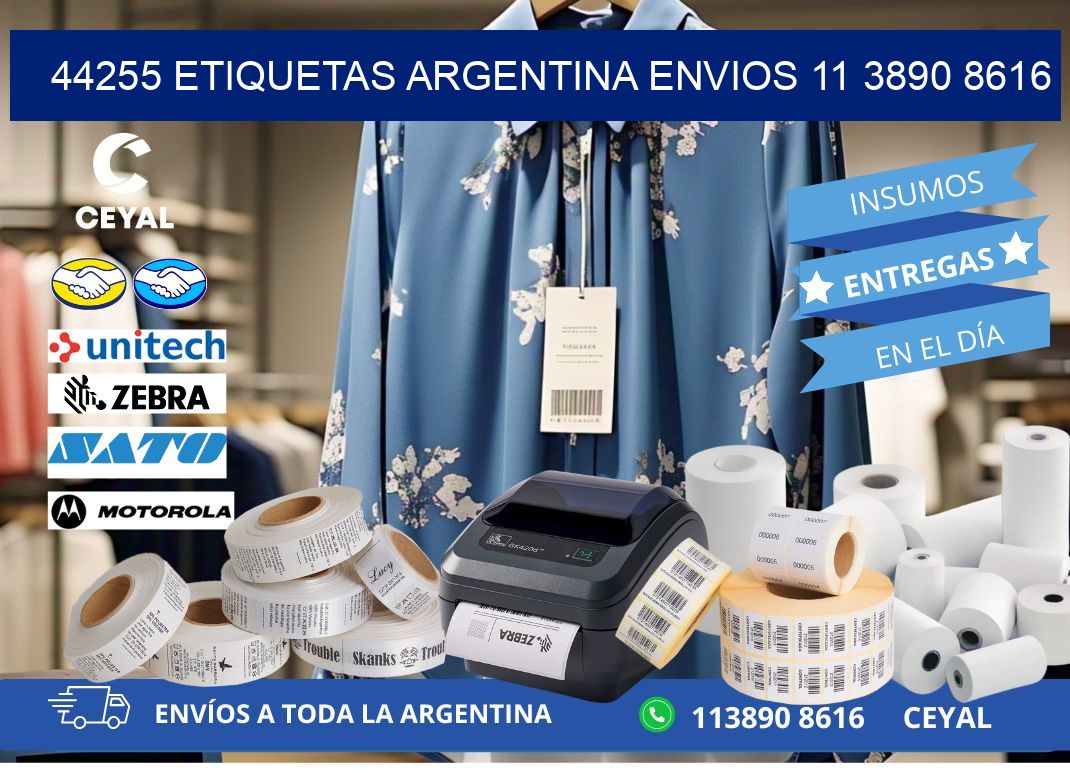 44255 ETIQUETAS ARGENTINA ENVIOS 11 3890 8616