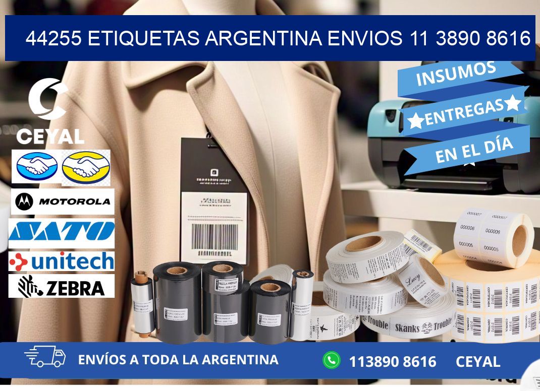 44255 ETIQUETAS ARGENTINA ENVIOS 11 3890 8616