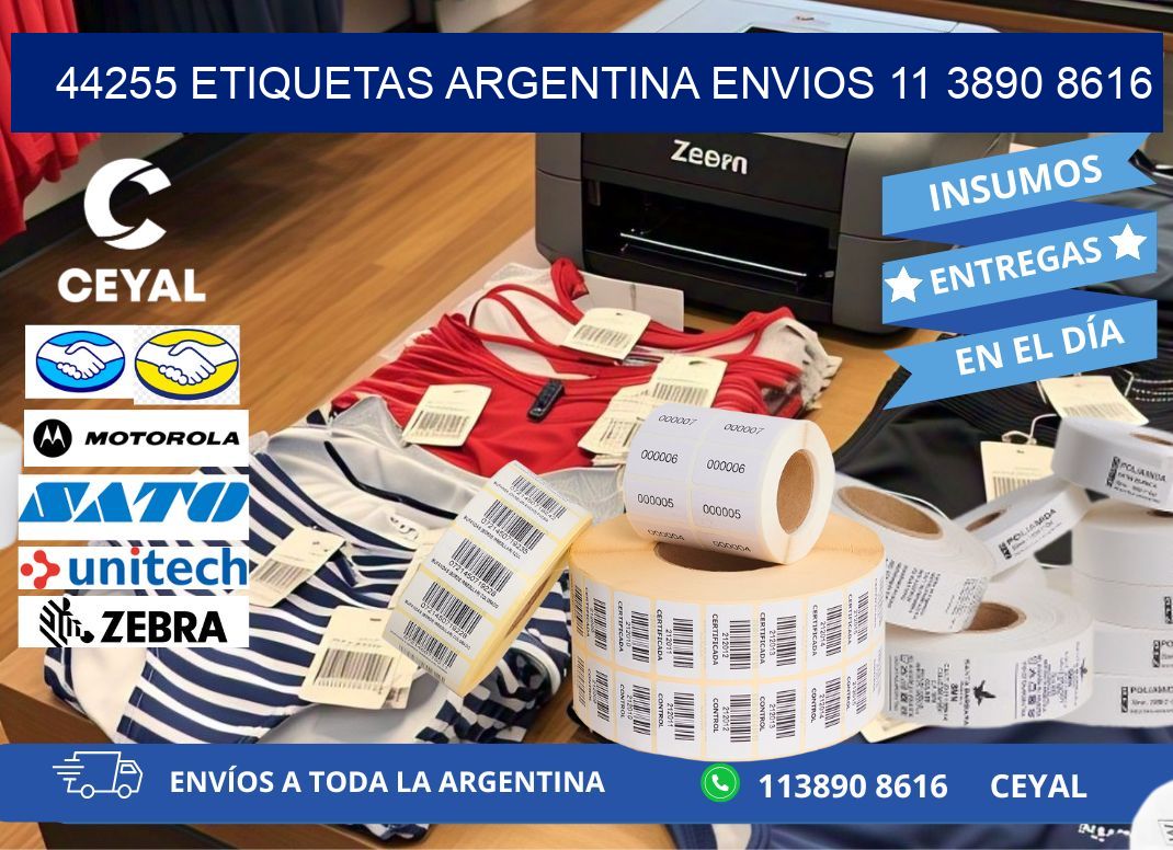 44255 ETIQUETAS ARGENTINA ENVIOS 11 3890 8616