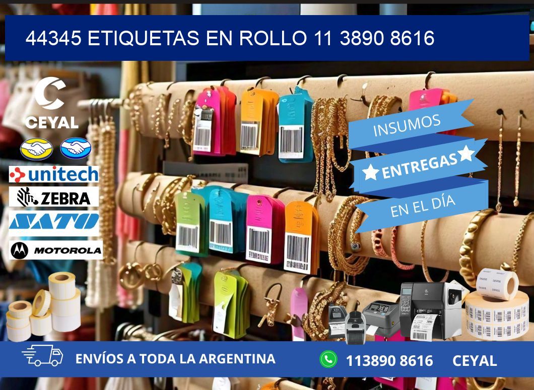 44345 ETIQUETAS EN ROLLO 11 3890 8616