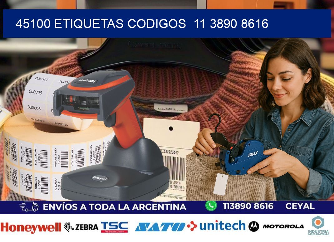 45100 ETIQUETAS CODIGOS  11 3890 8616