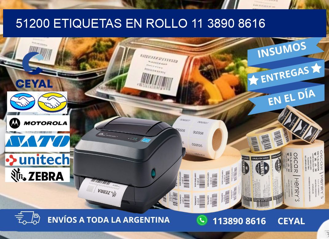 51200 ETIQUETAS EN ROLLO 11 3890 8616