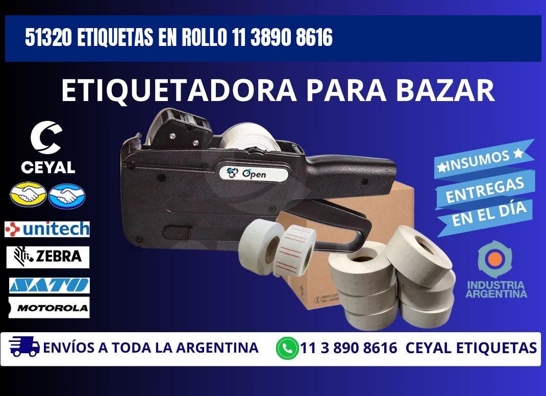 51320 ETIQUETAS EN ROLLO 11 3890 8616