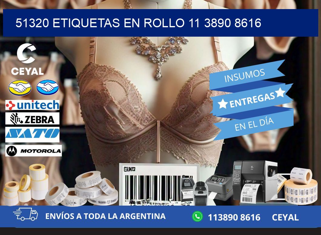 51320 ETIQUETAS EN ROLLO 11 3890 8616