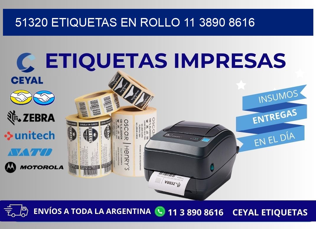 51320 ETIQUETAS EN ROLLO 11 3890 8616