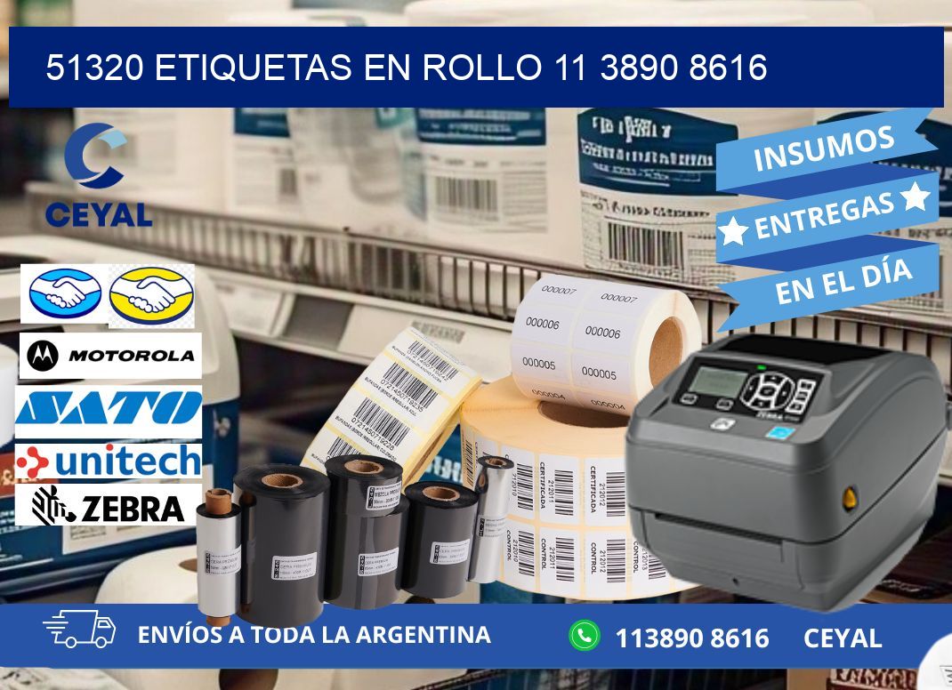 51320 ETIQUETAS EN ROLLO 11 3890 8616