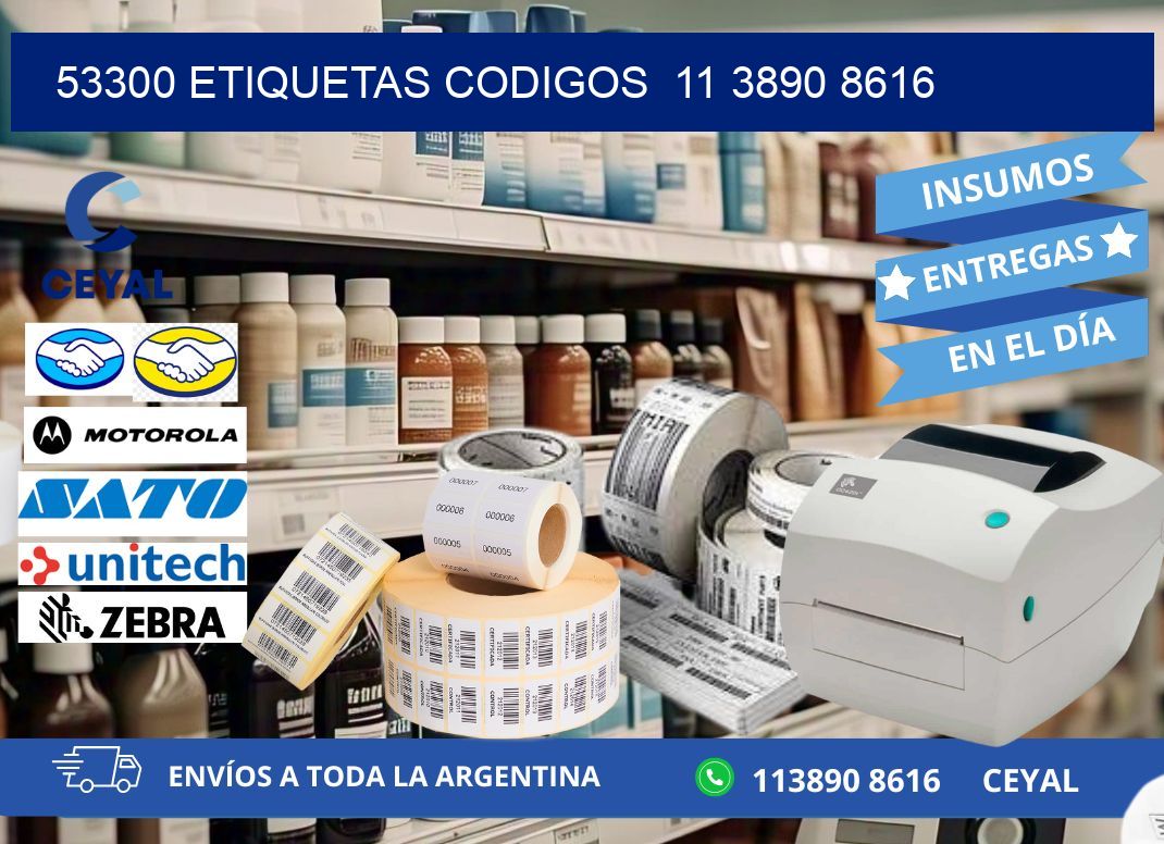 53300 ETIQUETAS CODIGOS  11 3890 8616