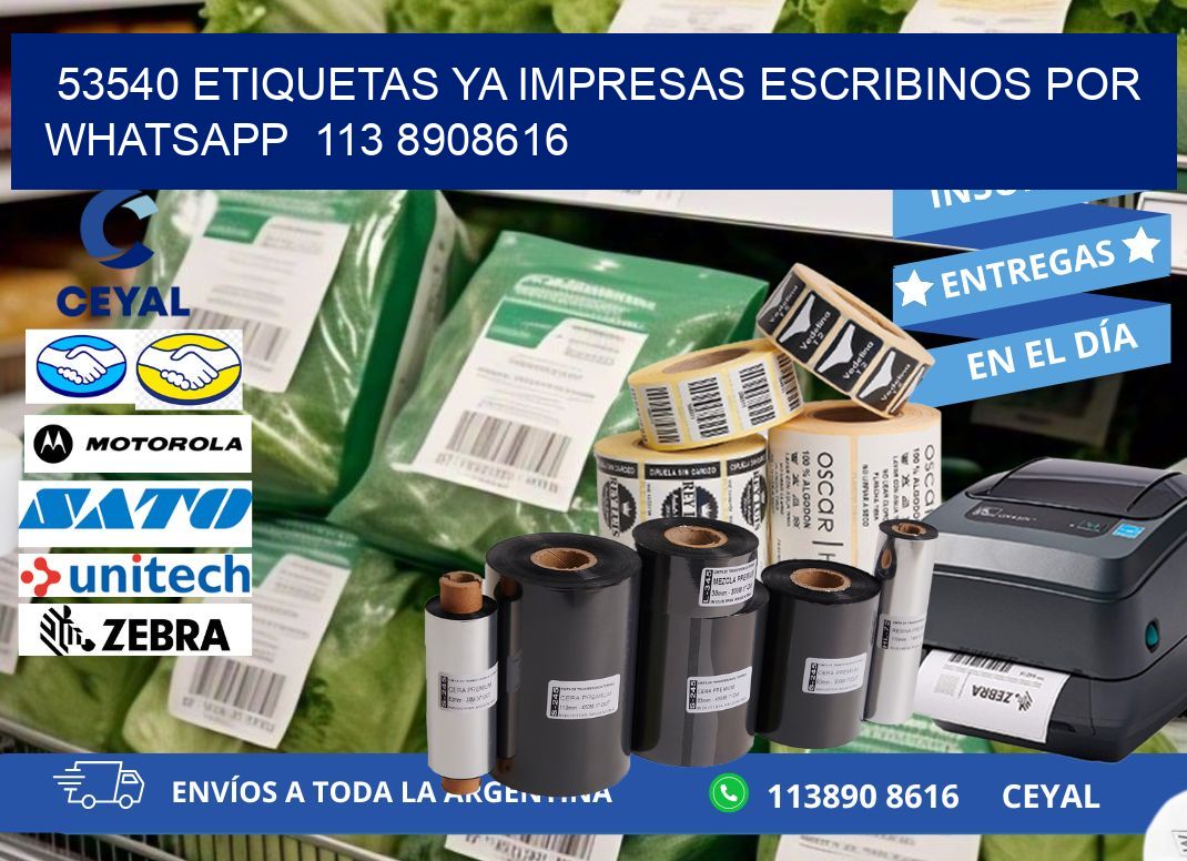 53540 ETIQUETAS YA IMPRESAS ESCRIBINOS POR WHATSAPP  113 8908616
