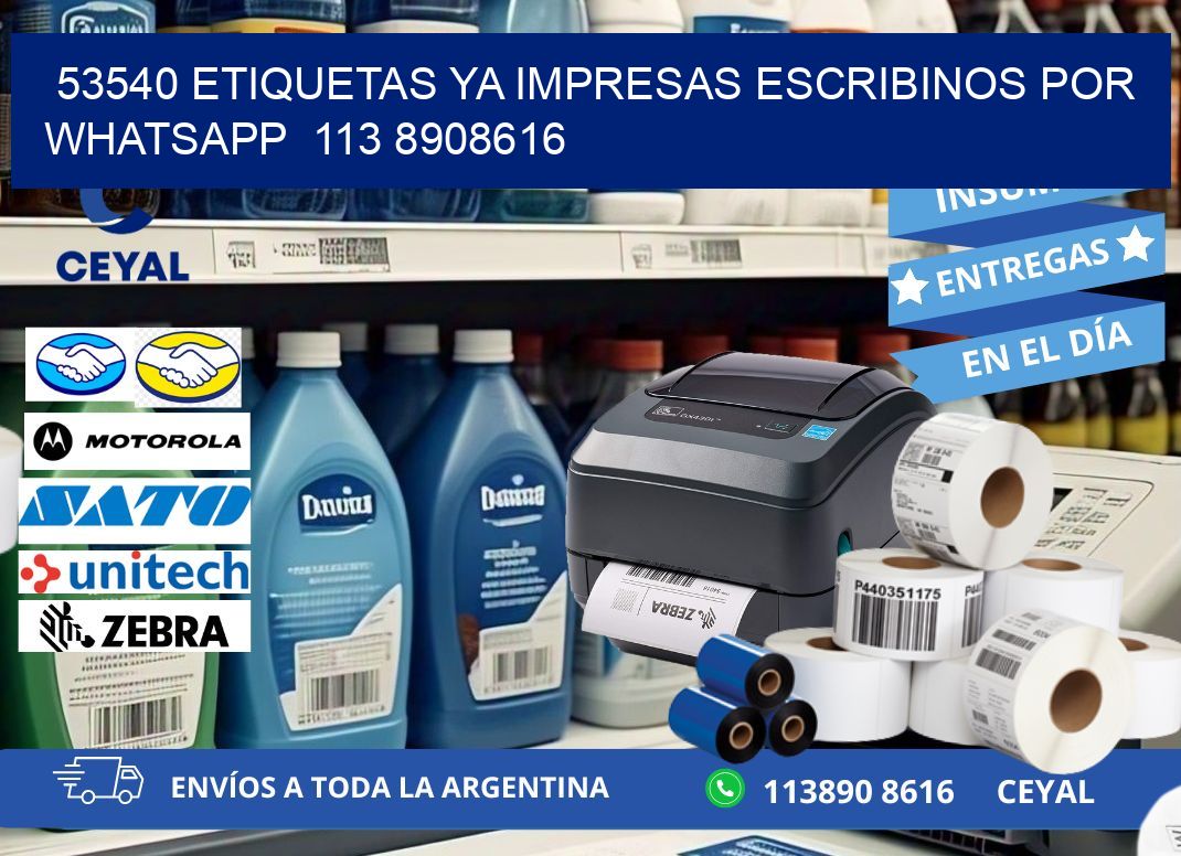 53540 ETIQUETAS YA IMPRESAS ESCRIBINOS POR WHATSAPP  113 8908616