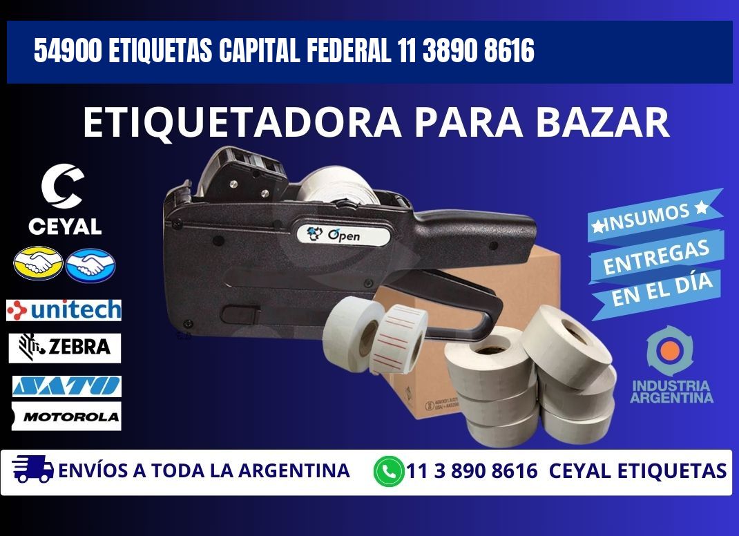 54900 ETIQUETAS CAPITAL FEDERAL 11 3890 8616