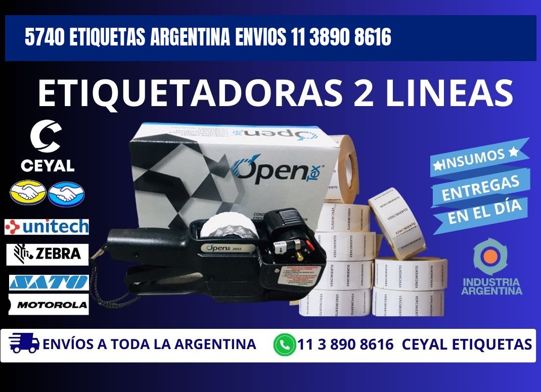 5740 ETIQUETAS ARGENTINA ENVIOS 11 3890 8616