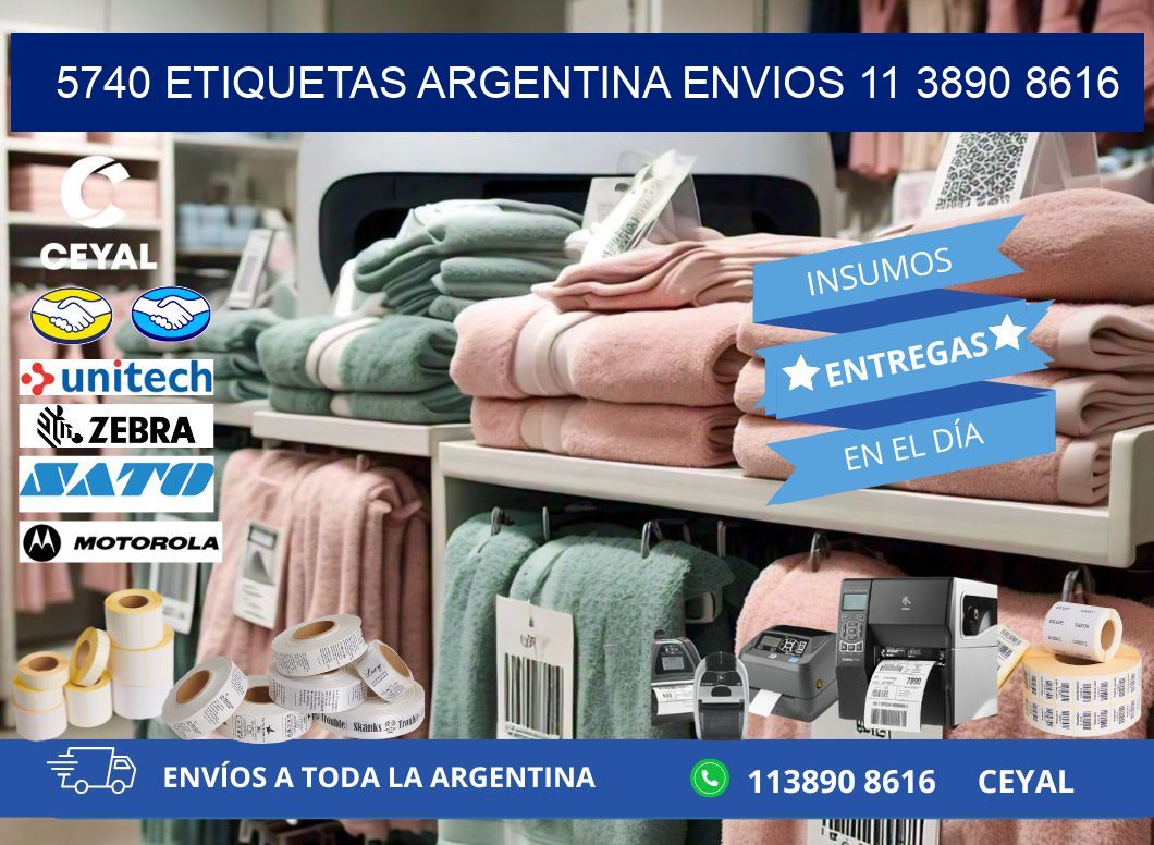 5740 ETIQUETAS ARGENTINA ENVIOS 11 3890 8616