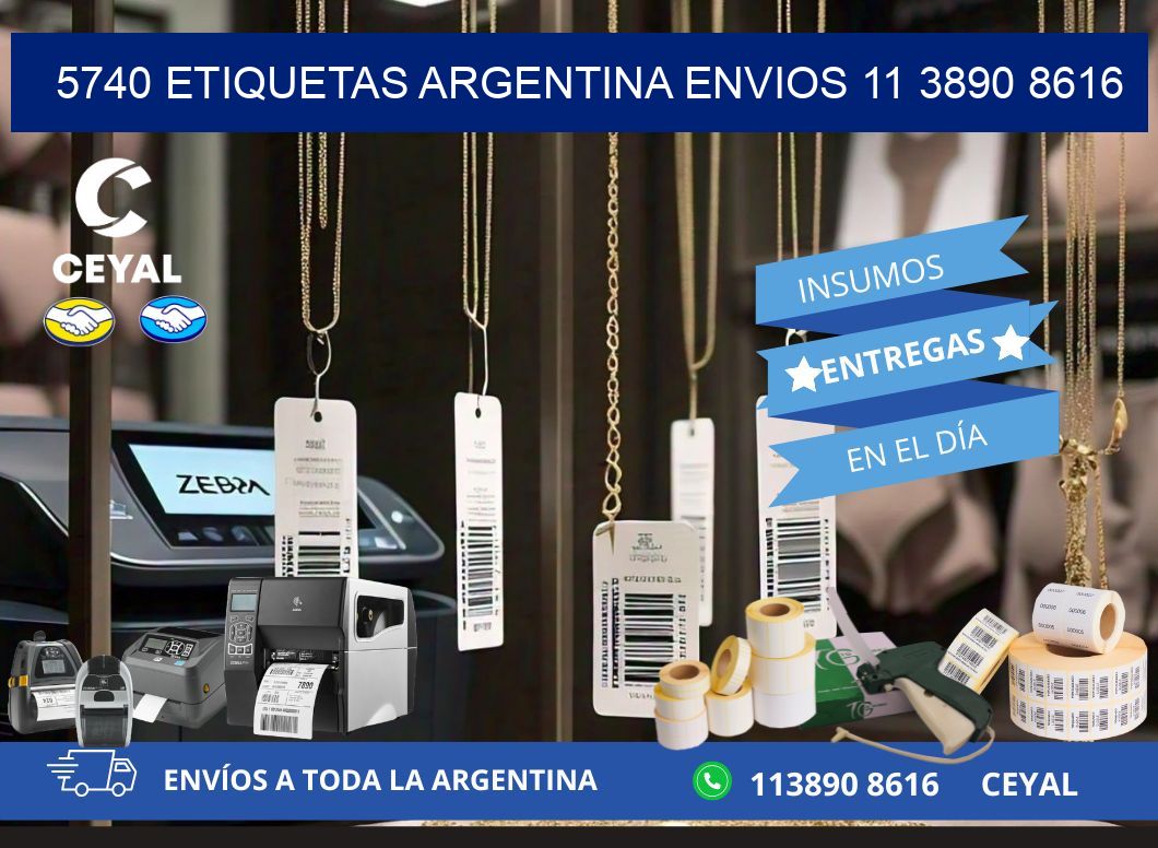 5740 ETIQUETAS ARGENTINA ENVIOS 11 3890 8616