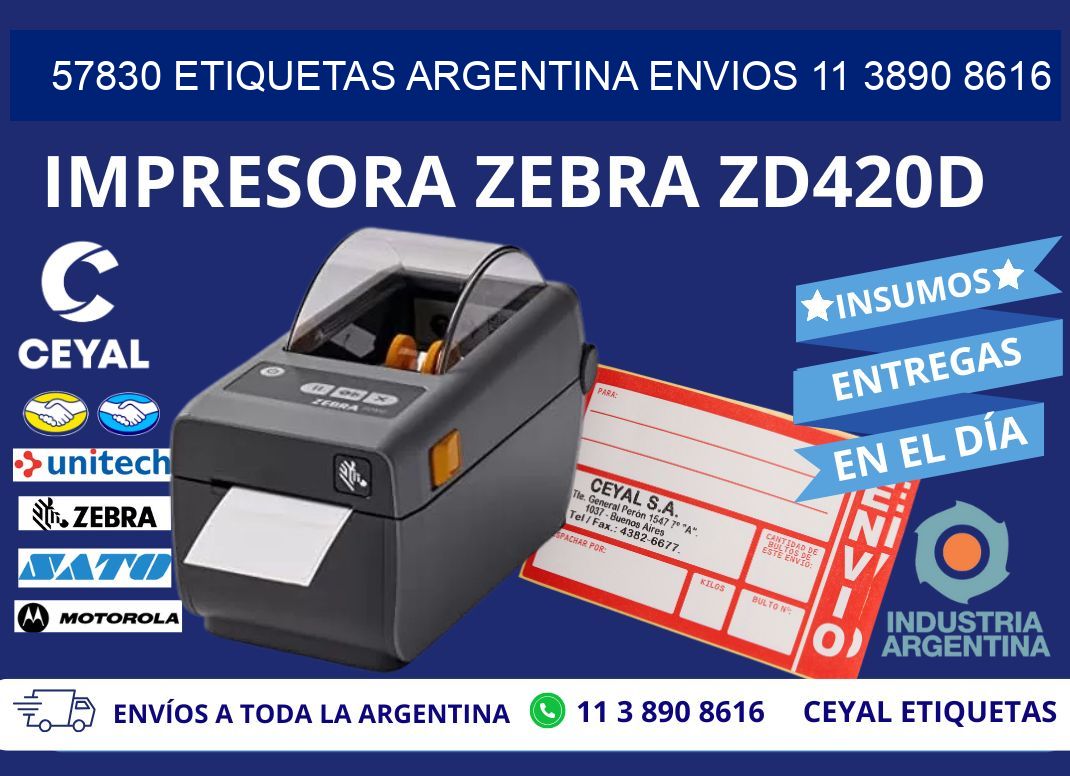 57830 ETIQUETAS ARGENTINA ENVIOS 11 3890 8616
