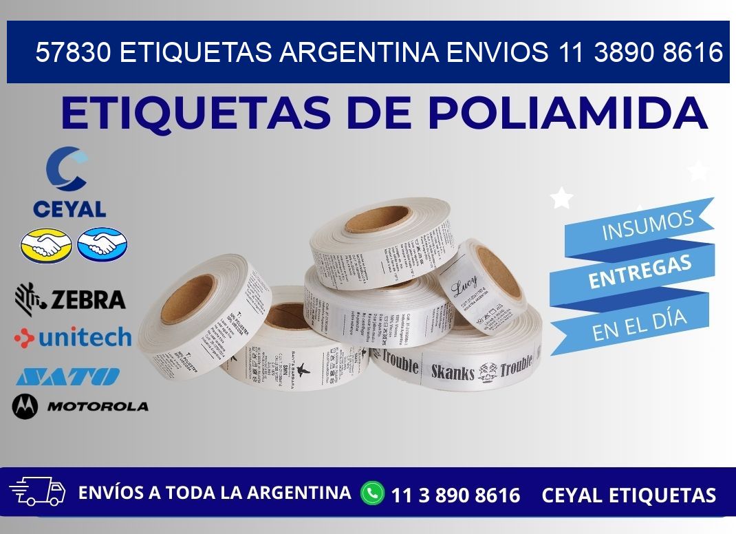 57830 ETIQUETAS ARGENTINA ENVIOS 11 3890 8616