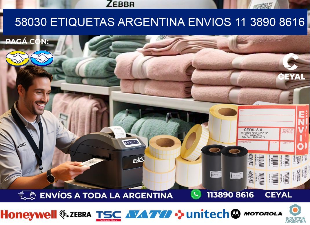 58030 ETIQUETAS ARGENTINA ENVIOS 11 3890 8616