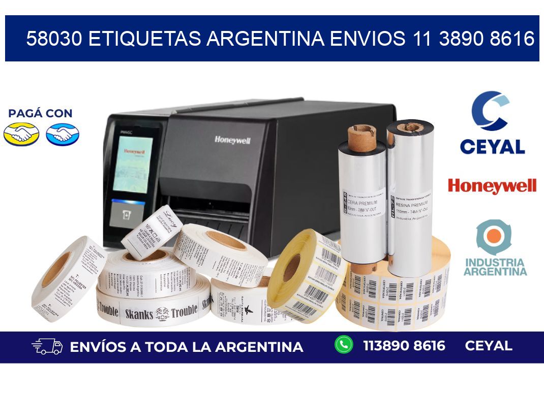 58030 ETIQUETAS ARGENTINA ENVIOS 11 3890 8616
